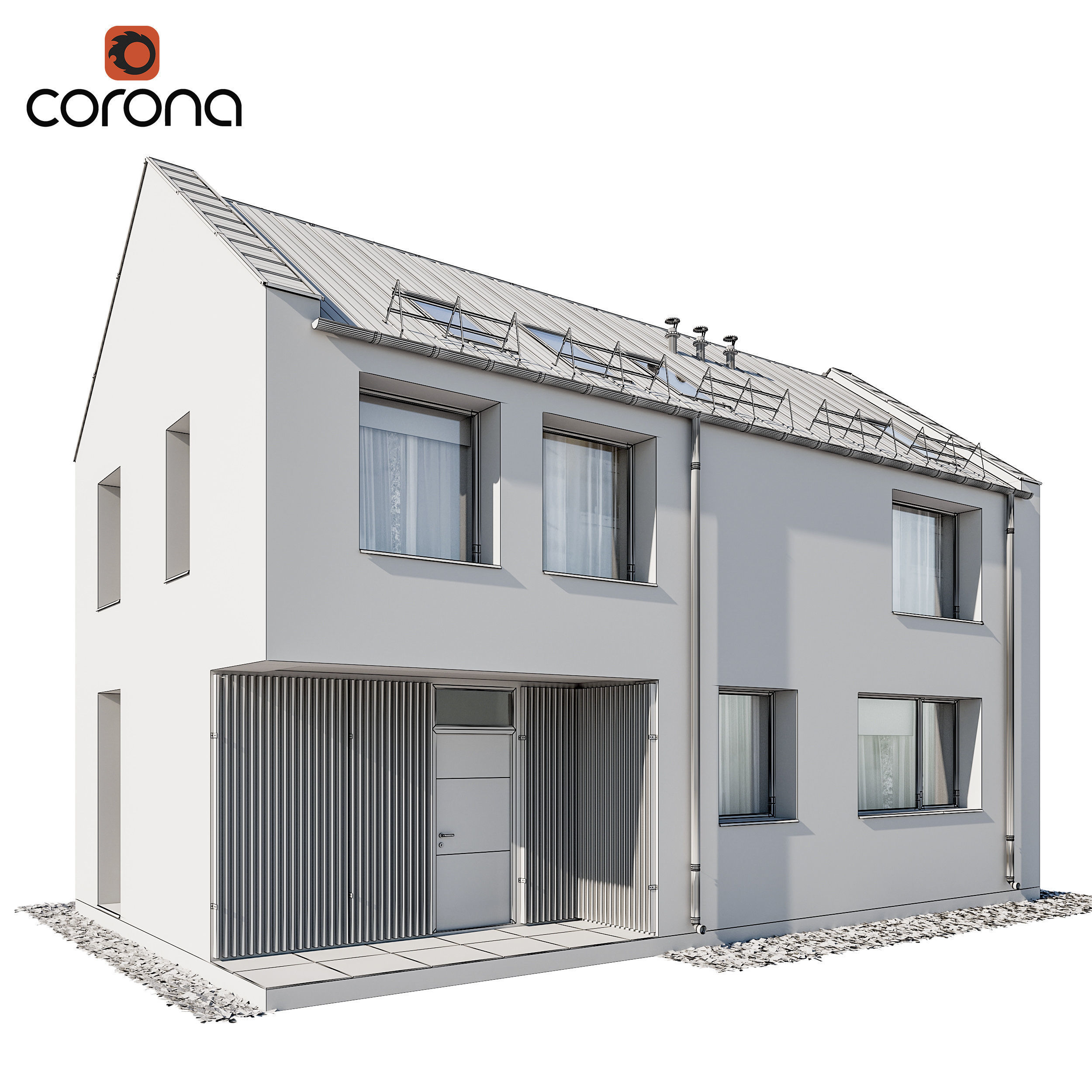 Modern house 06 3D model_1