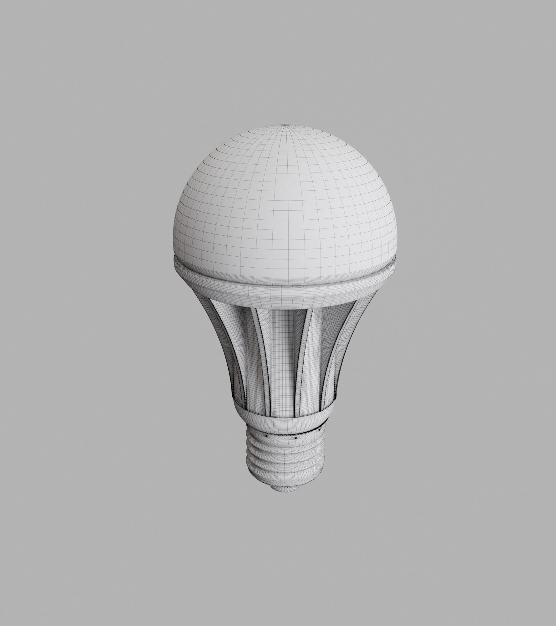 Led Light bulb Low-poly 3D model_5