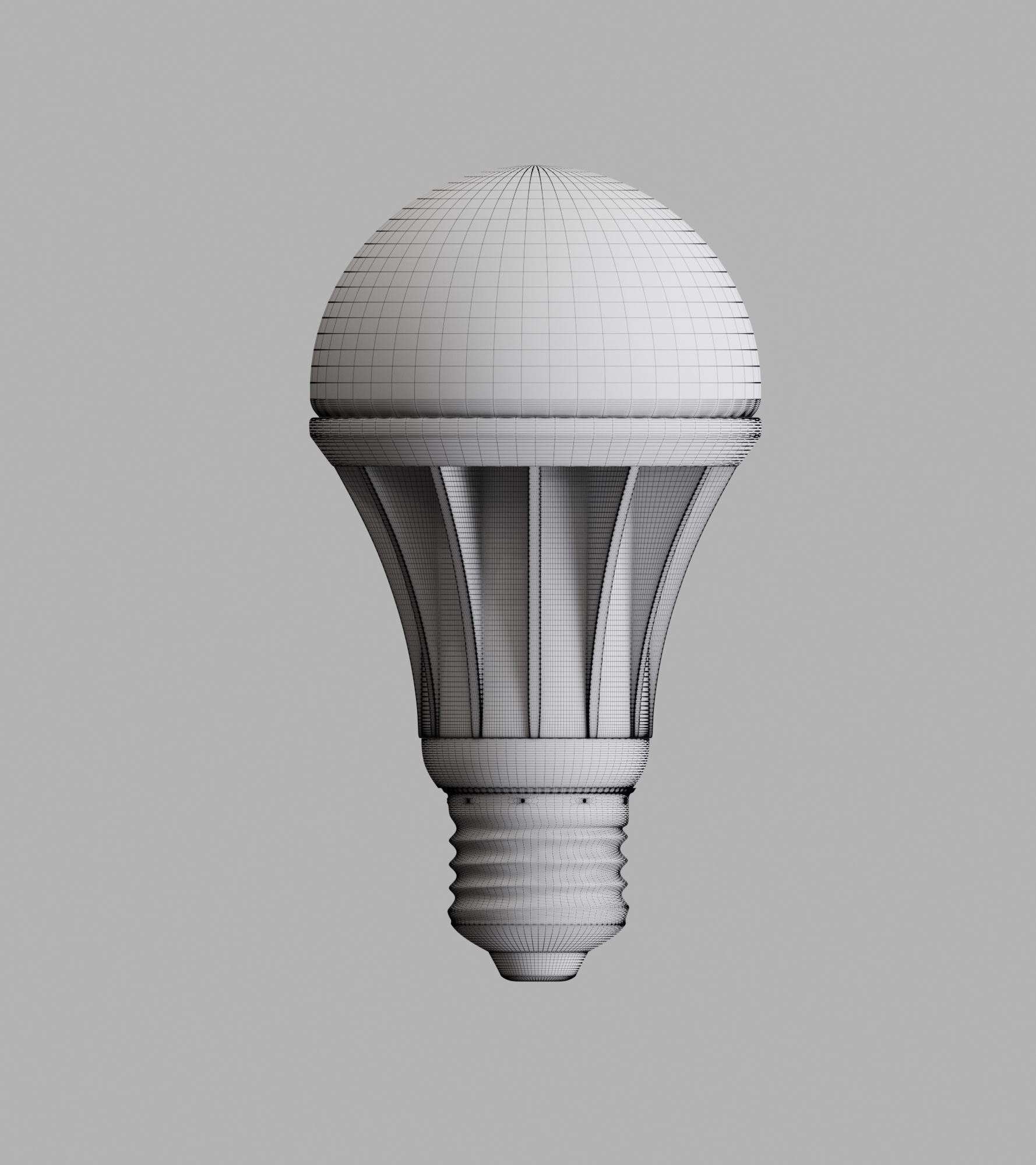 Led Light bulb Low-poly 3D model_2