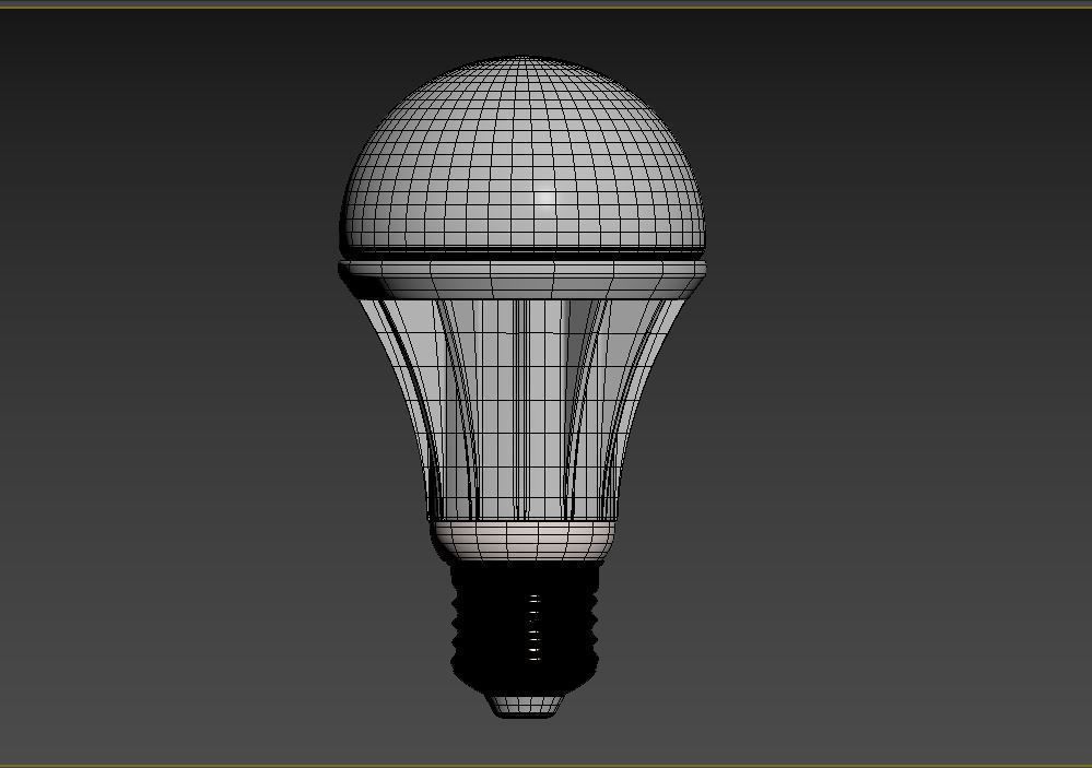 Led Light bulb Low-poly 3D model_7