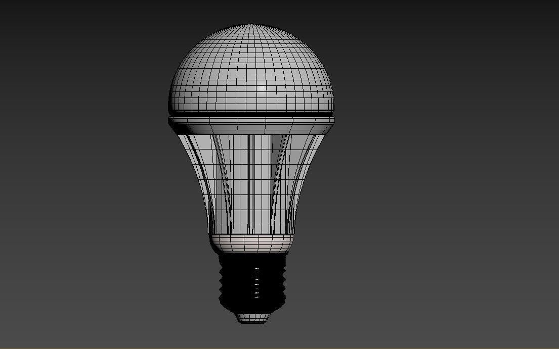 Led Light bulb Low-poly 3D model_1