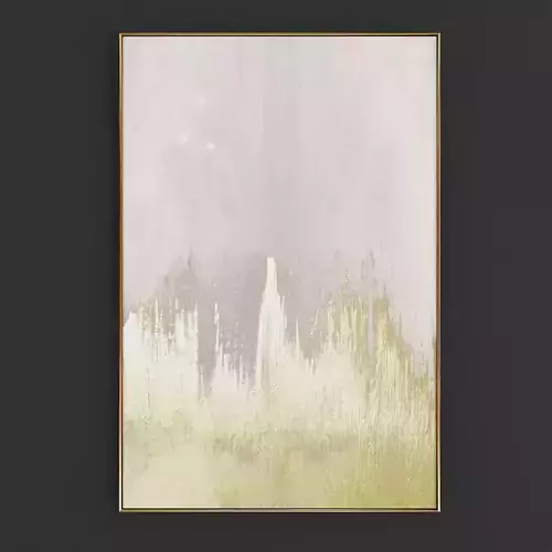Pictures124 gold and abstract painting - person 3D model