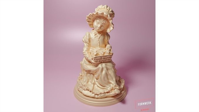Cute Doll - 3D Print - 3D Scan 3D print model