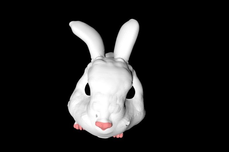 Snowball rabbit 3D model_2