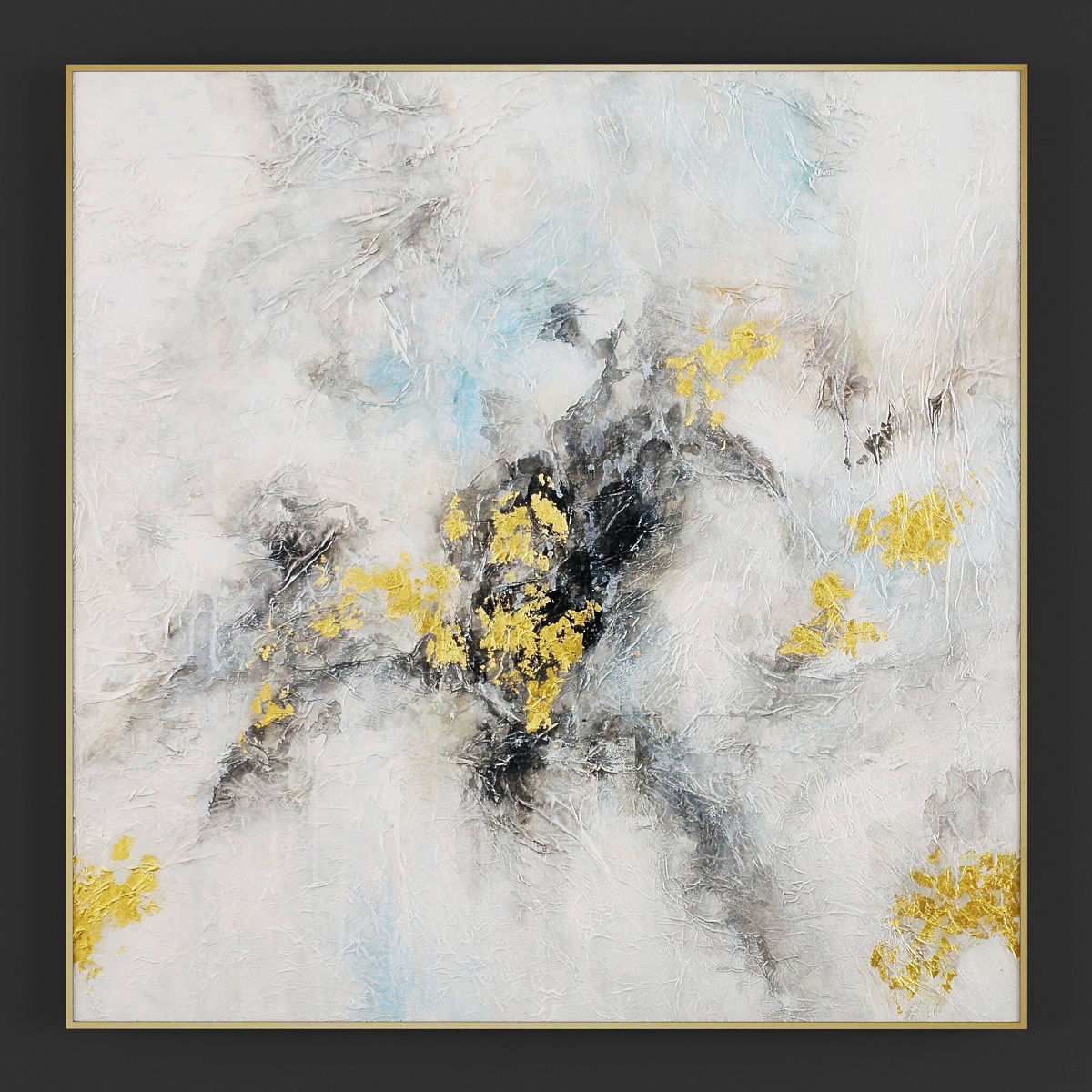 Pictures132 abstract painting with flowers 3D model_1