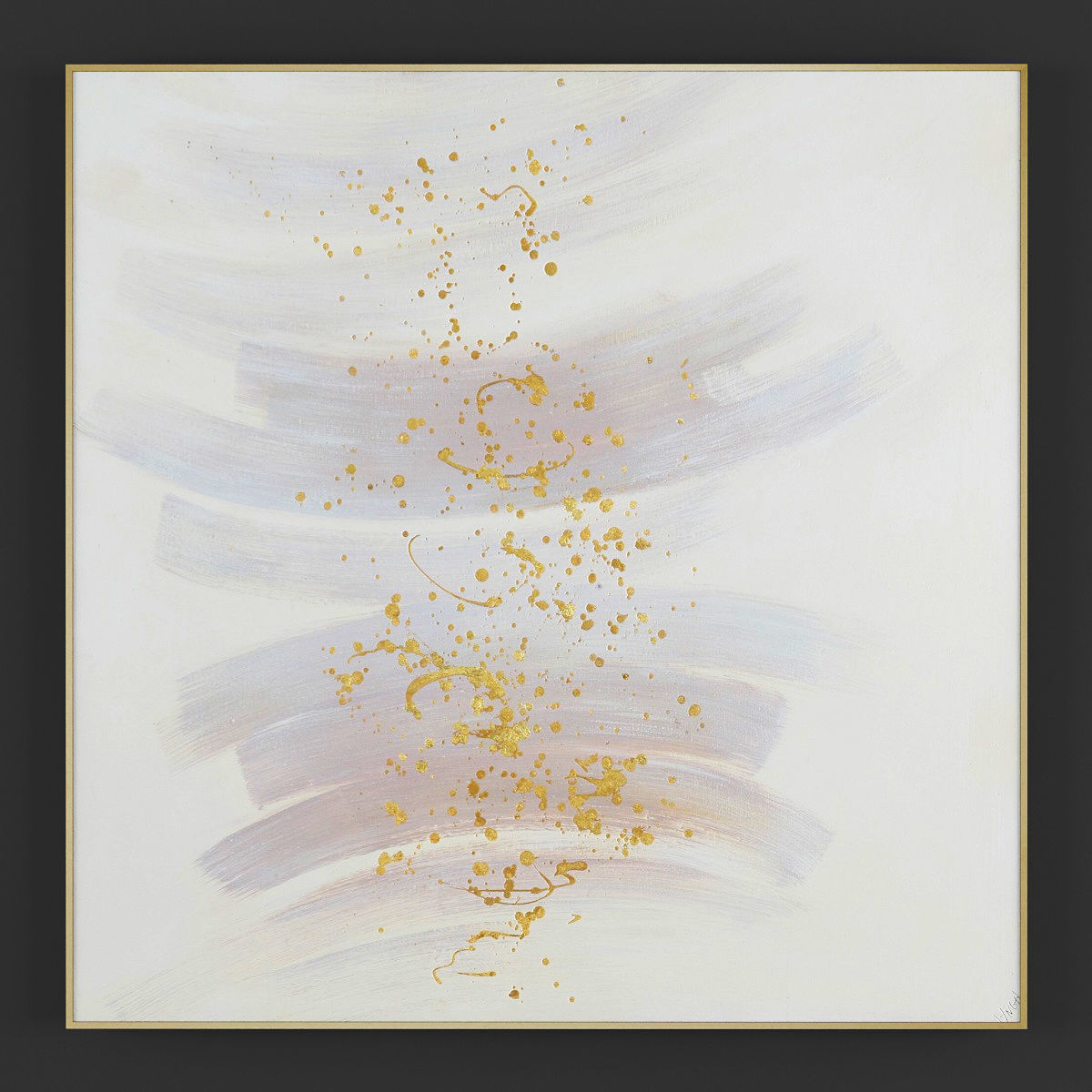 Pictures132 abstract painting with flowers 3D model_2