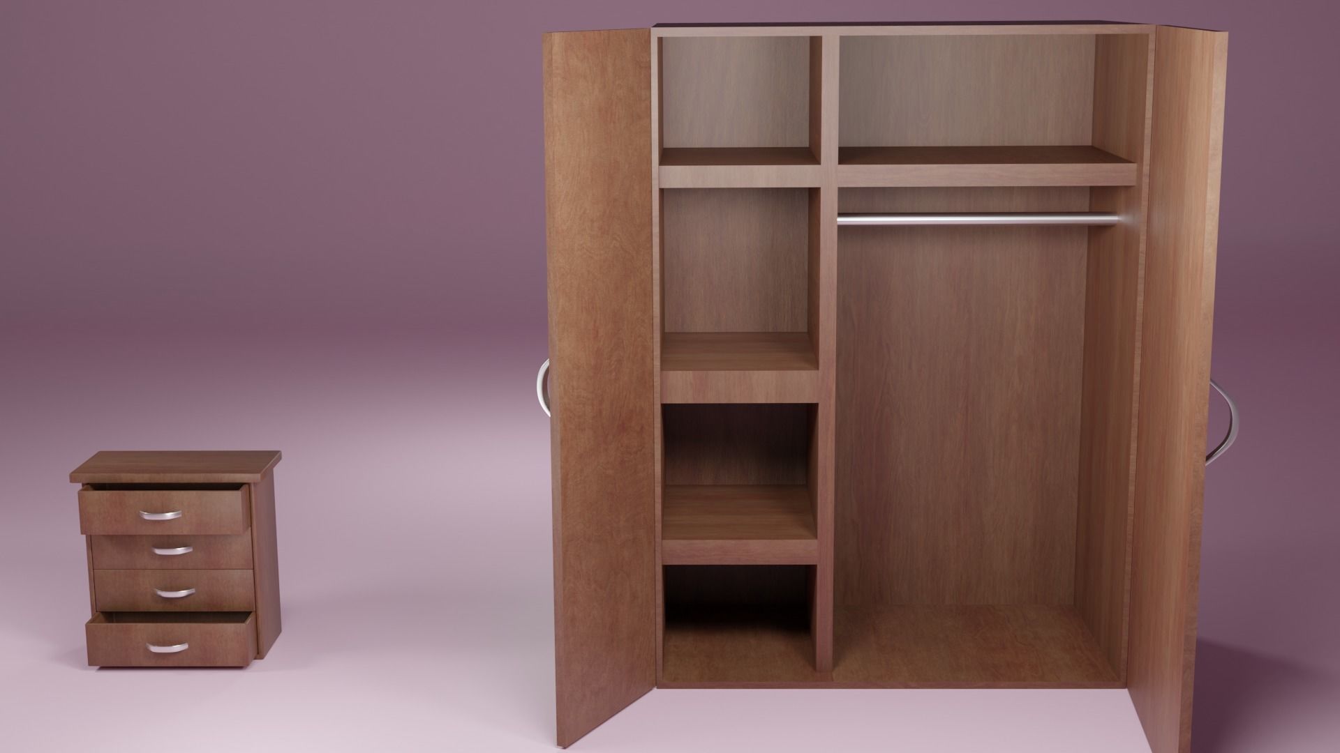 Closet and small wardrobe  3D model_4