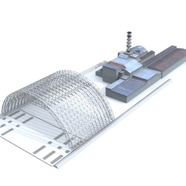 Chernobyl Reactor Containment Shelter 3D model_5