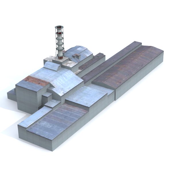 Chernobyl Reactor Containment Shelter 3D model_1