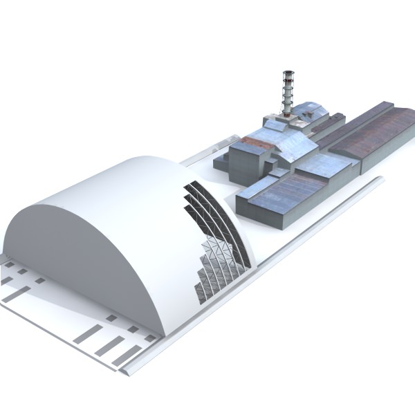 Chernobyl Reactor Containment Shelter 3D model_3