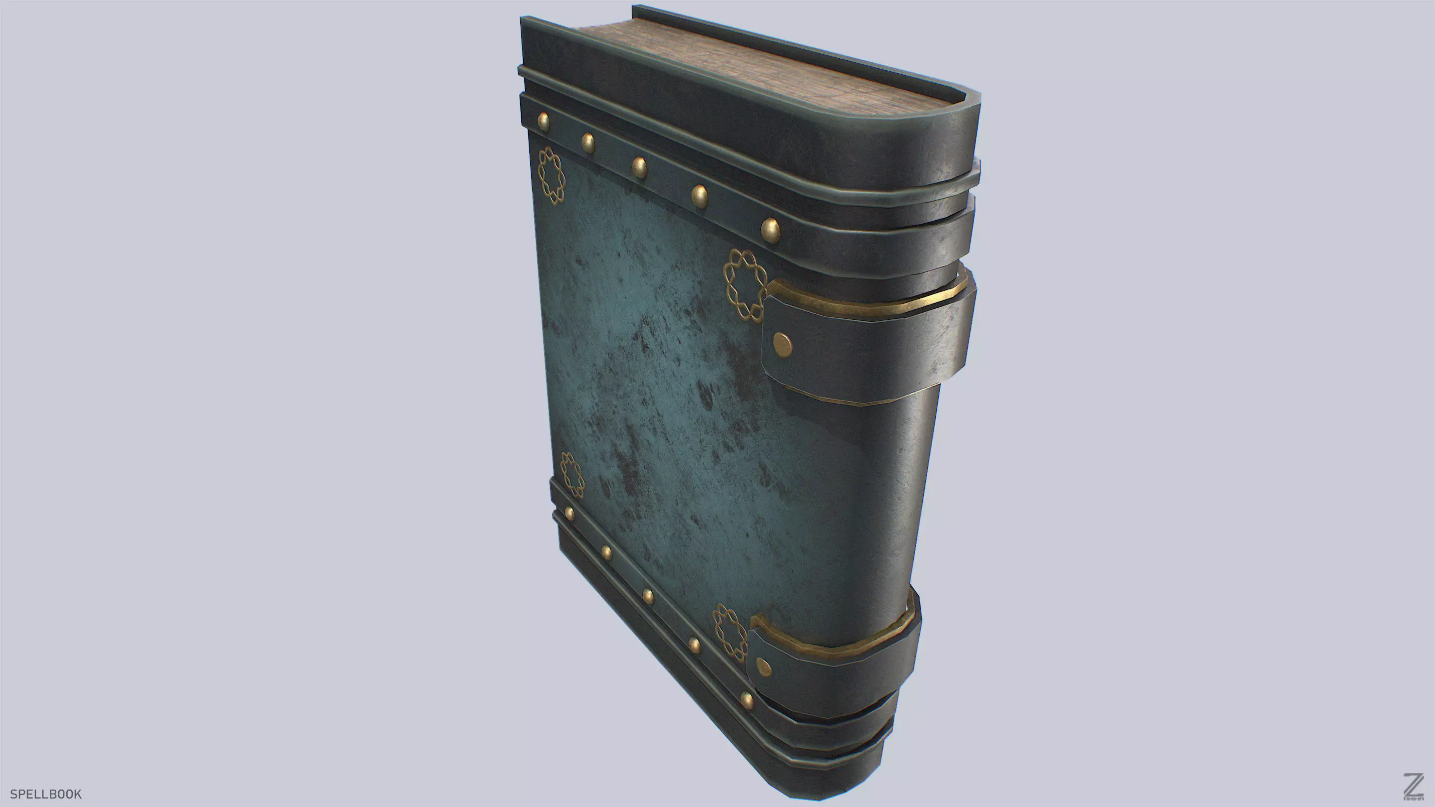 Spellbook Low-poly 3D model_8