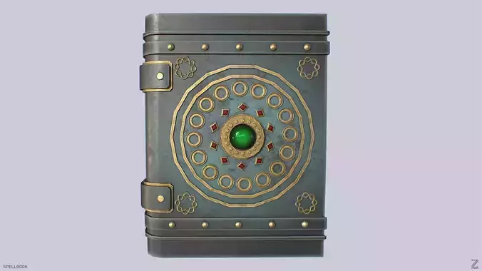 Spellbook Low-poly 3D model