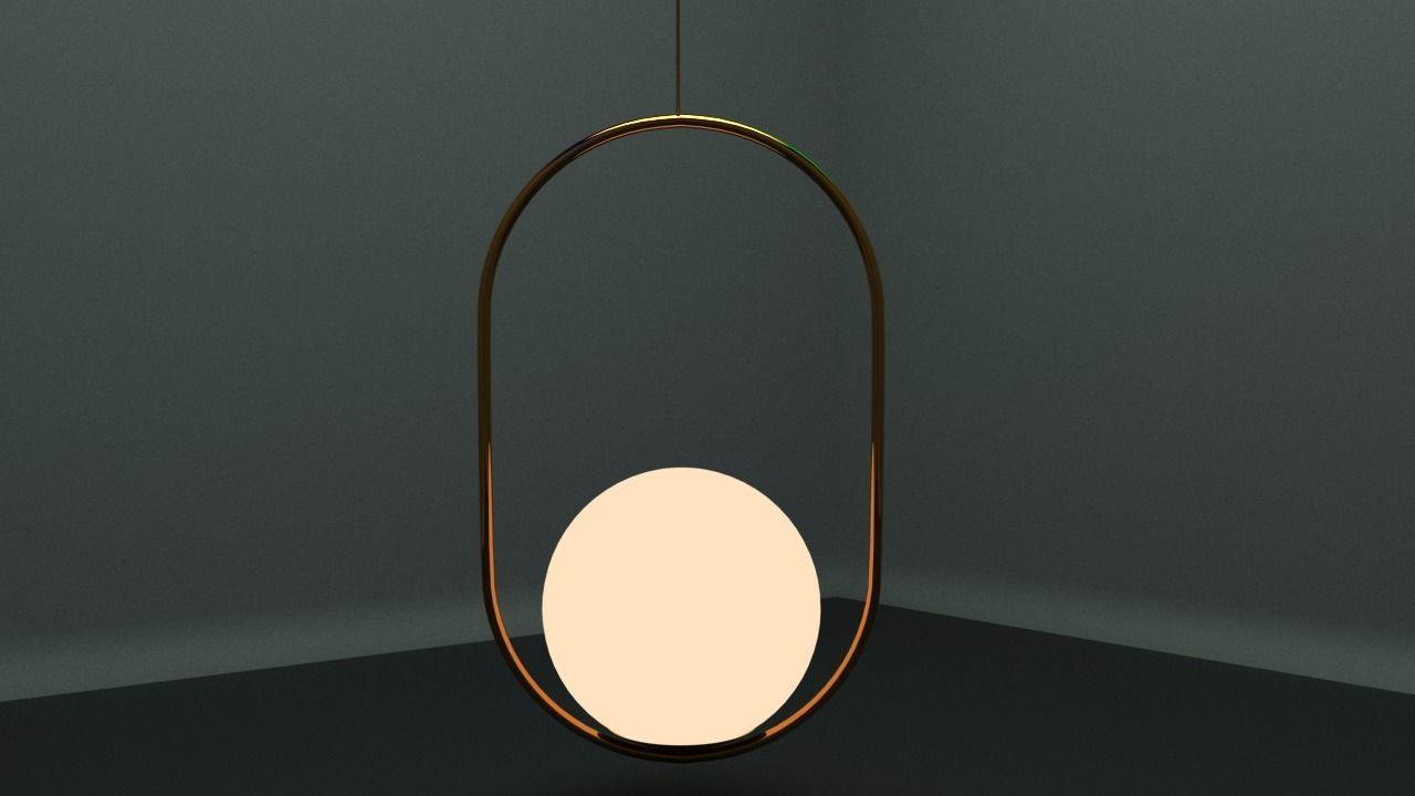 circle chandelier 3D model_1