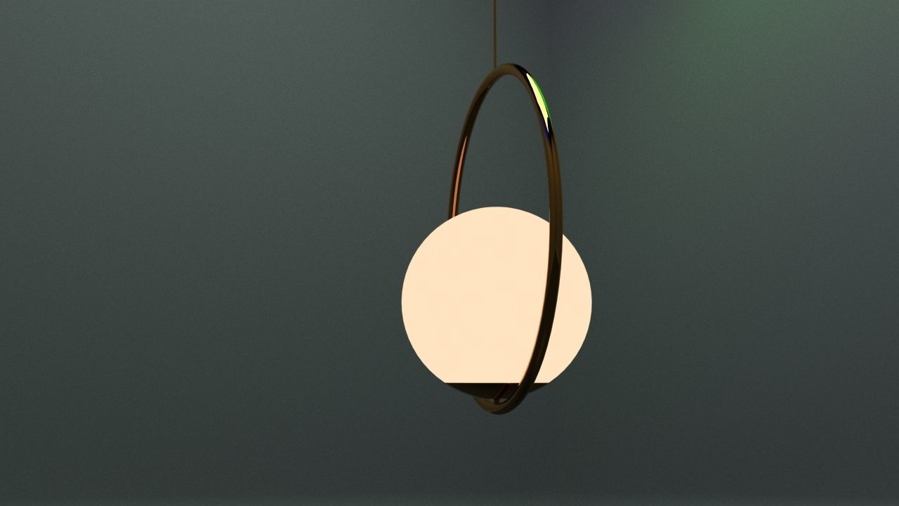 circle chandelier 3D model_2