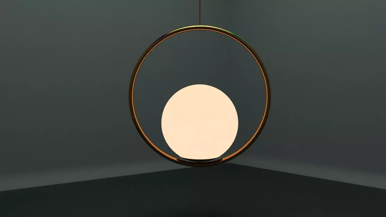 circle chandelier 3D model_0
