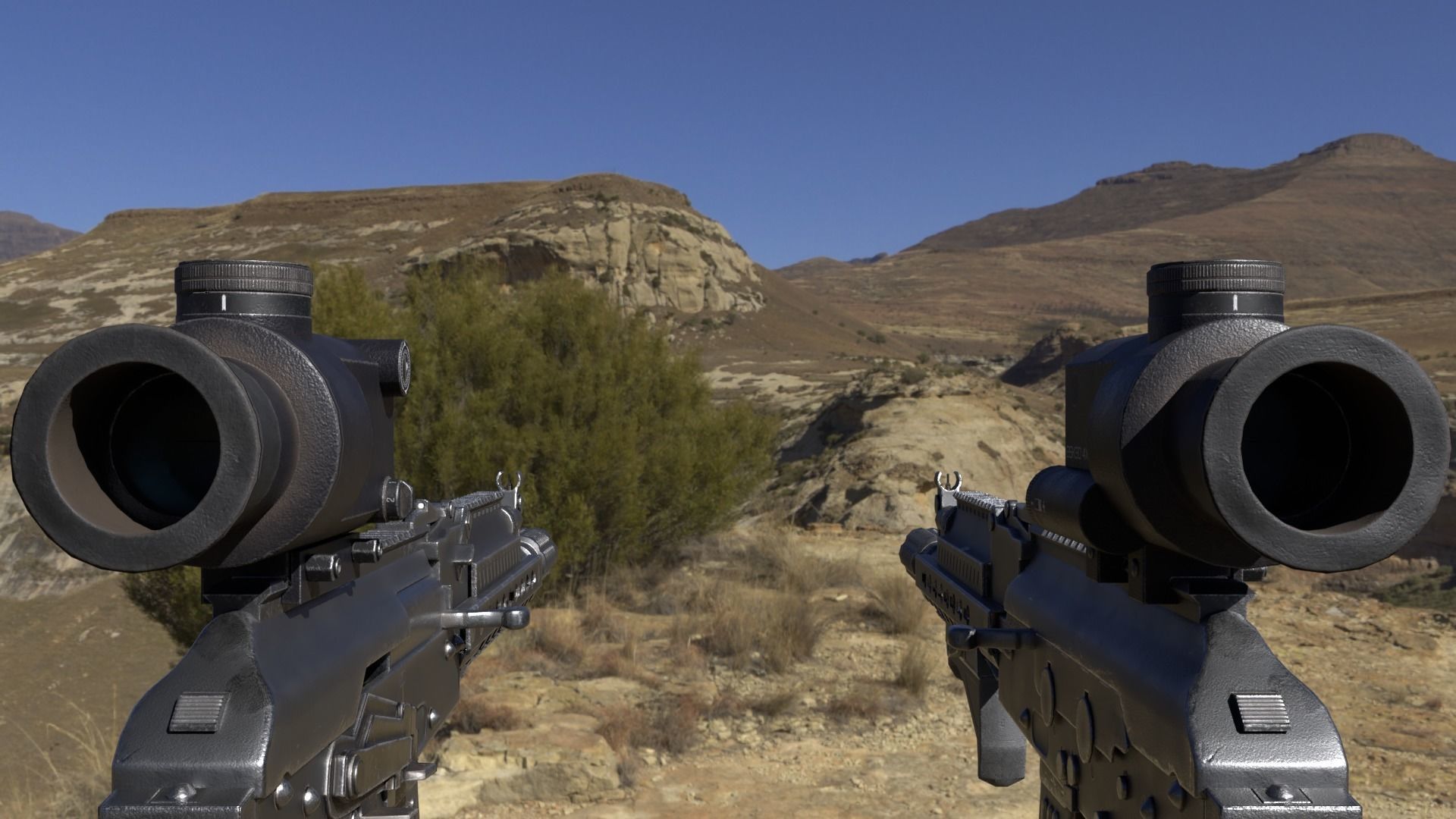 ASR-14 camouflage AK47 based rifle Low-poly 3D model_25