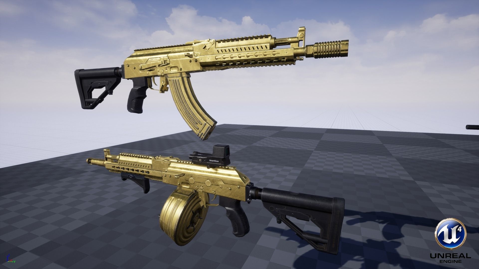 ASR-14 camouflage AK47 based rifle Low-poly 3D model_32