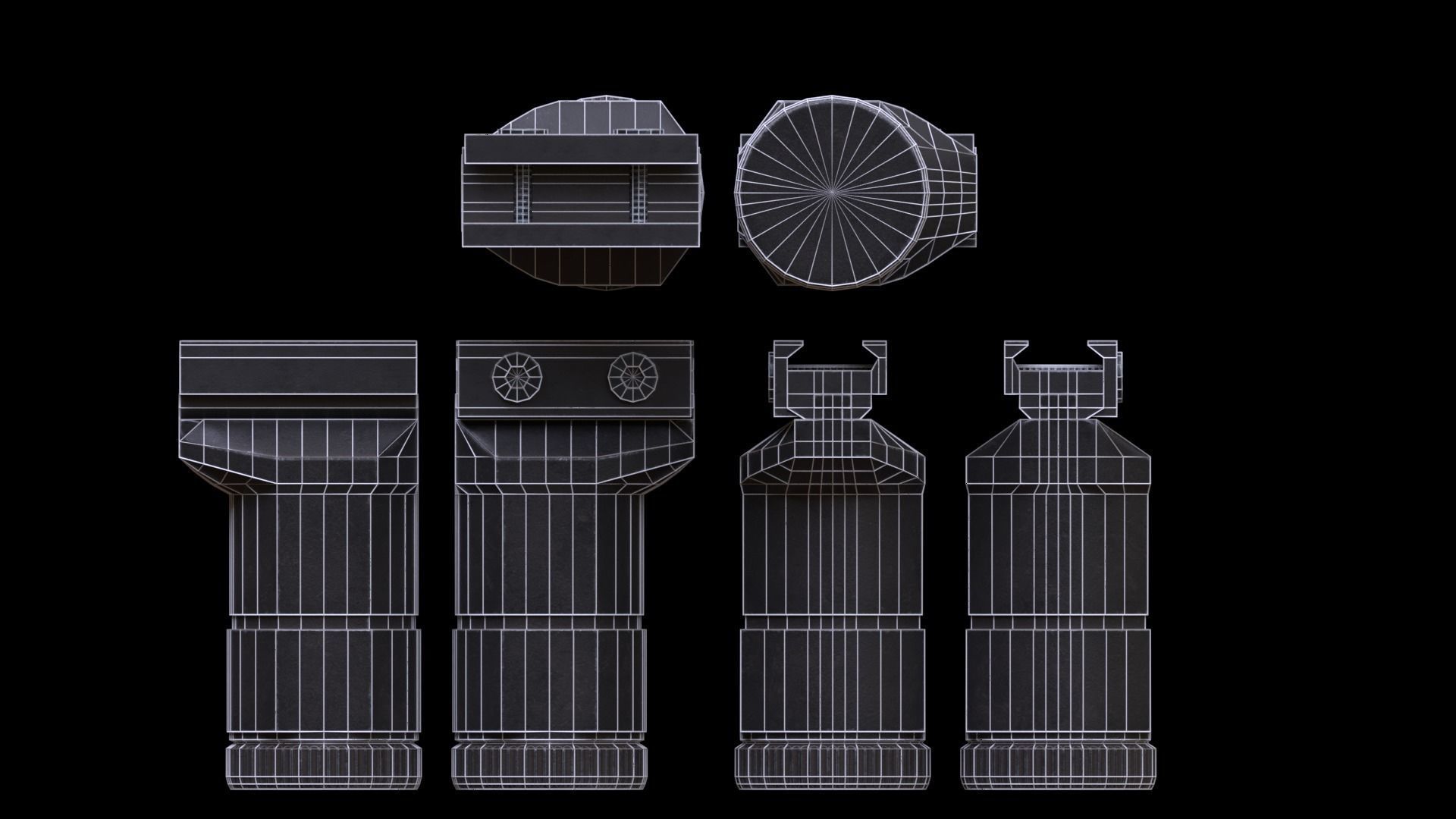ASR-14 camouflage AK47 based rifle Low-poly 3D model_51