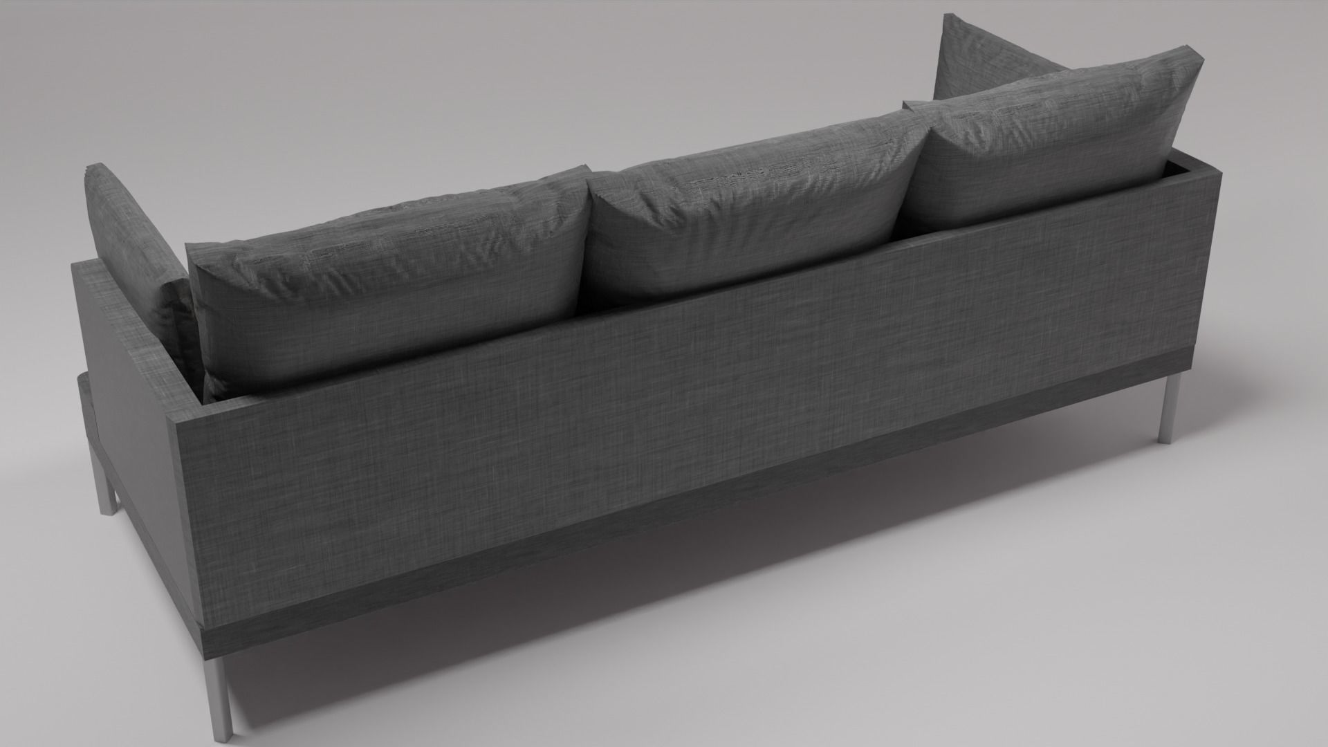 Dark sofa  3D model_3