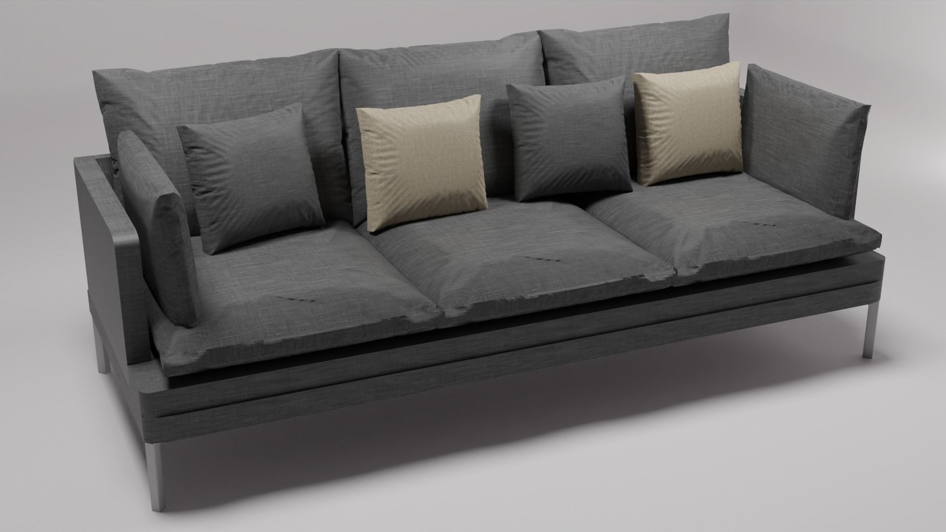 Dark sofa  3D model_5