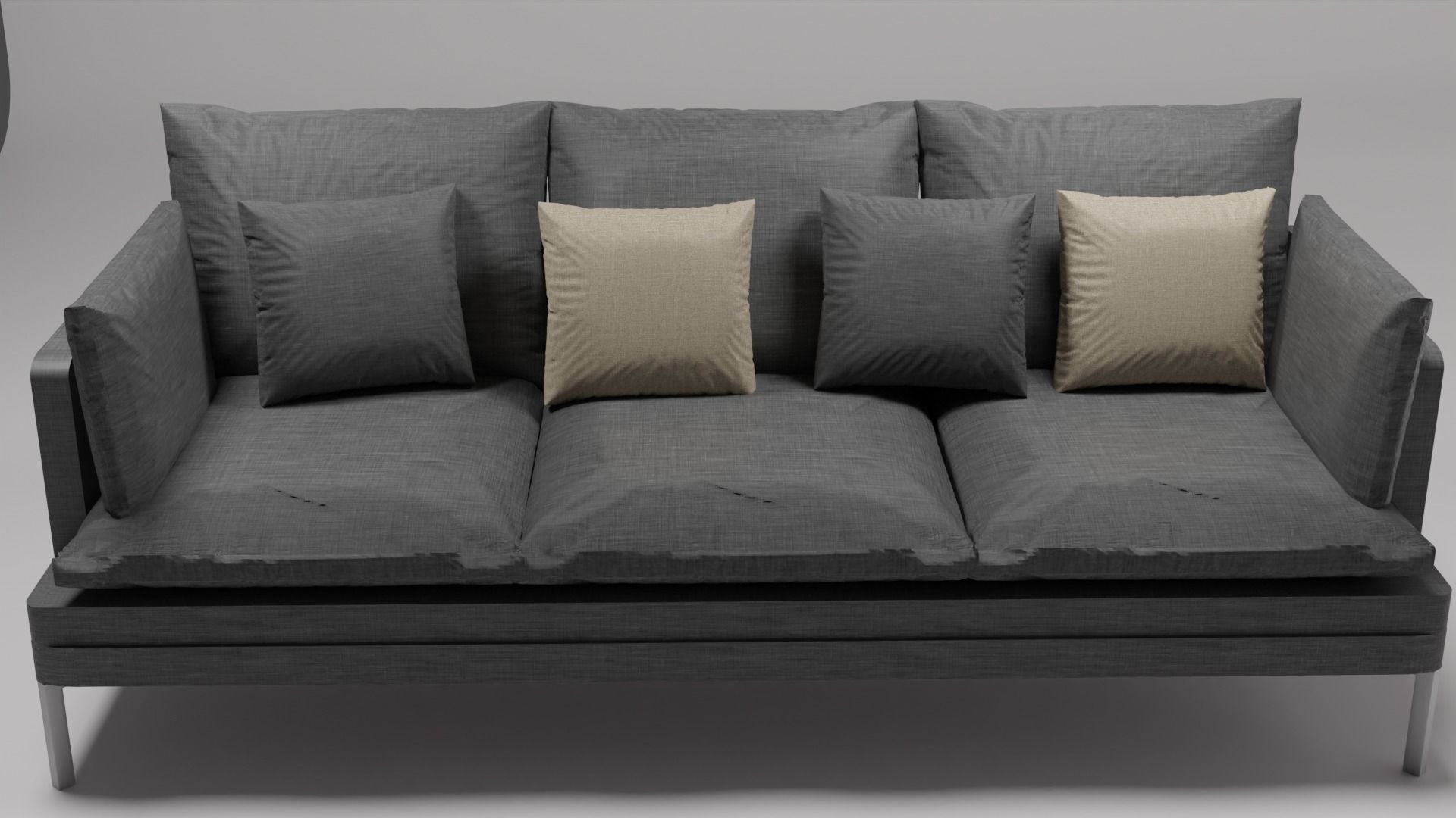 Dark sofa  3D model_1