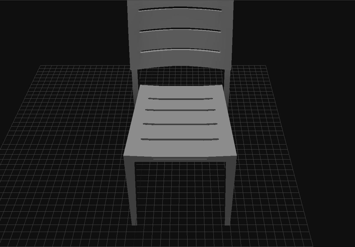 Wooden Chair 3D Model Low-poly 3D model_8