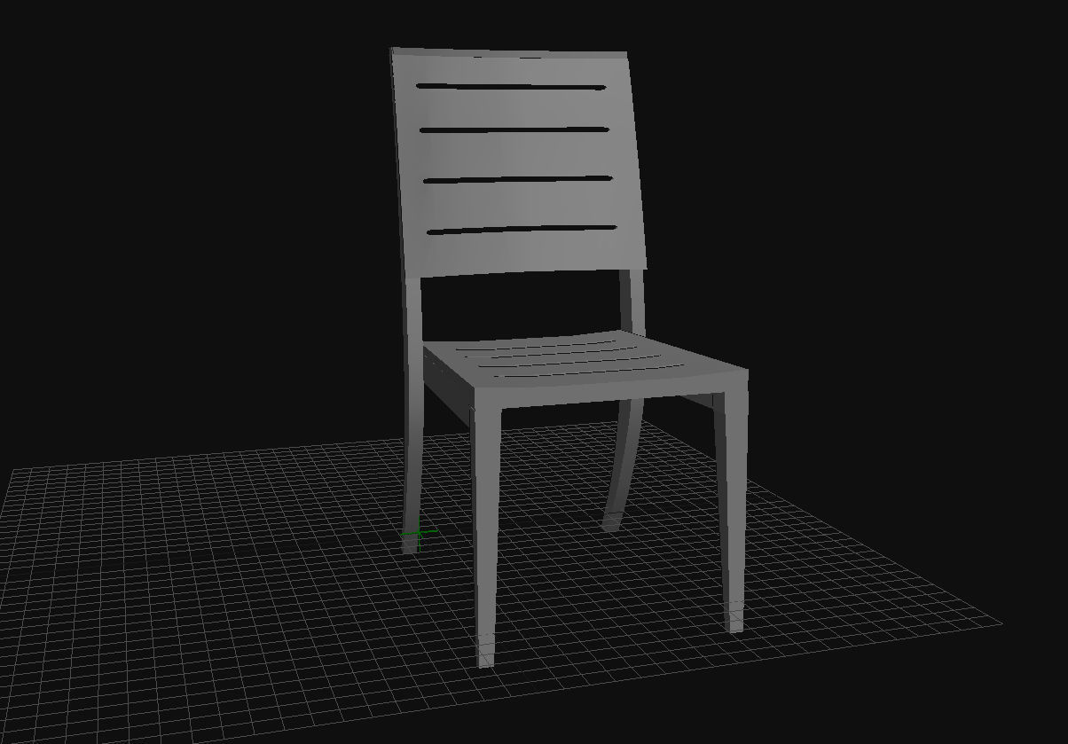 Wooden Chair 3D Model Low-poly 3D model_5
