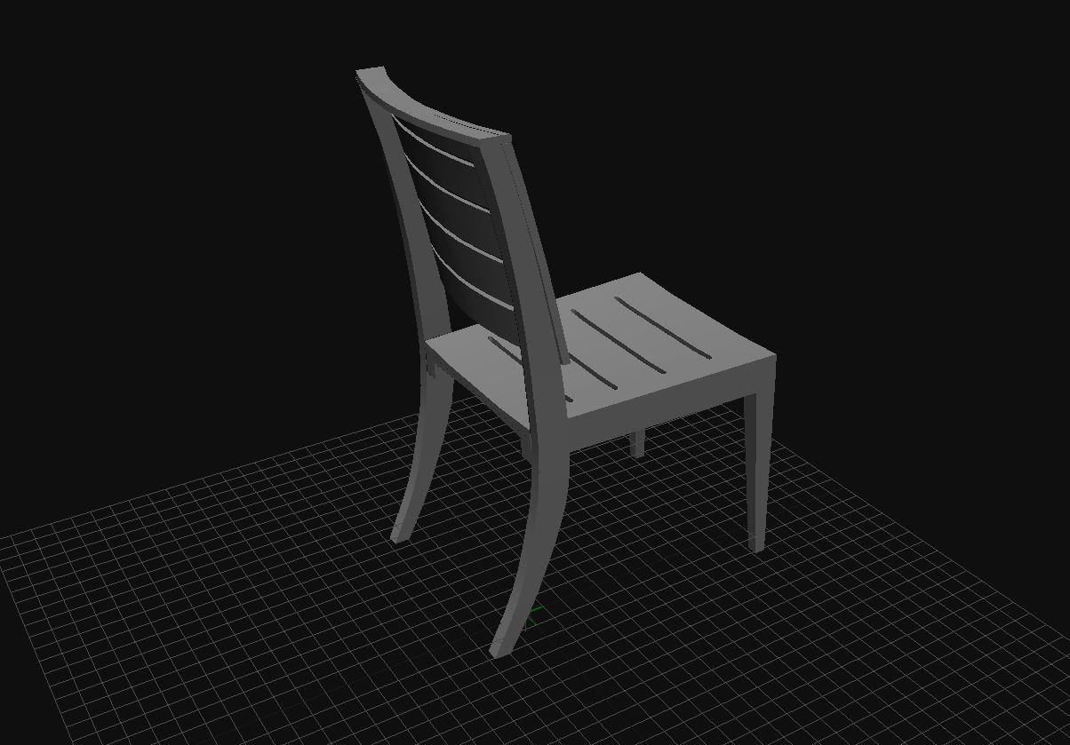 Wooden Chair 3D Model Low-poly 3D model_7