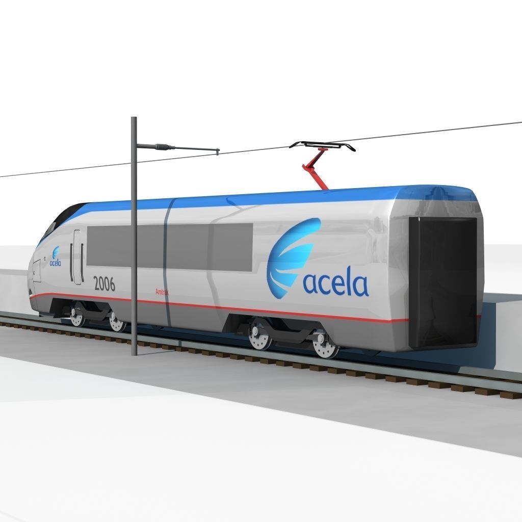 Acela Train Engine 3D model_6