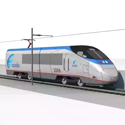 Acela Train Engine 3D model