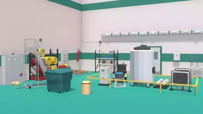 Low Poly Chemical Lab