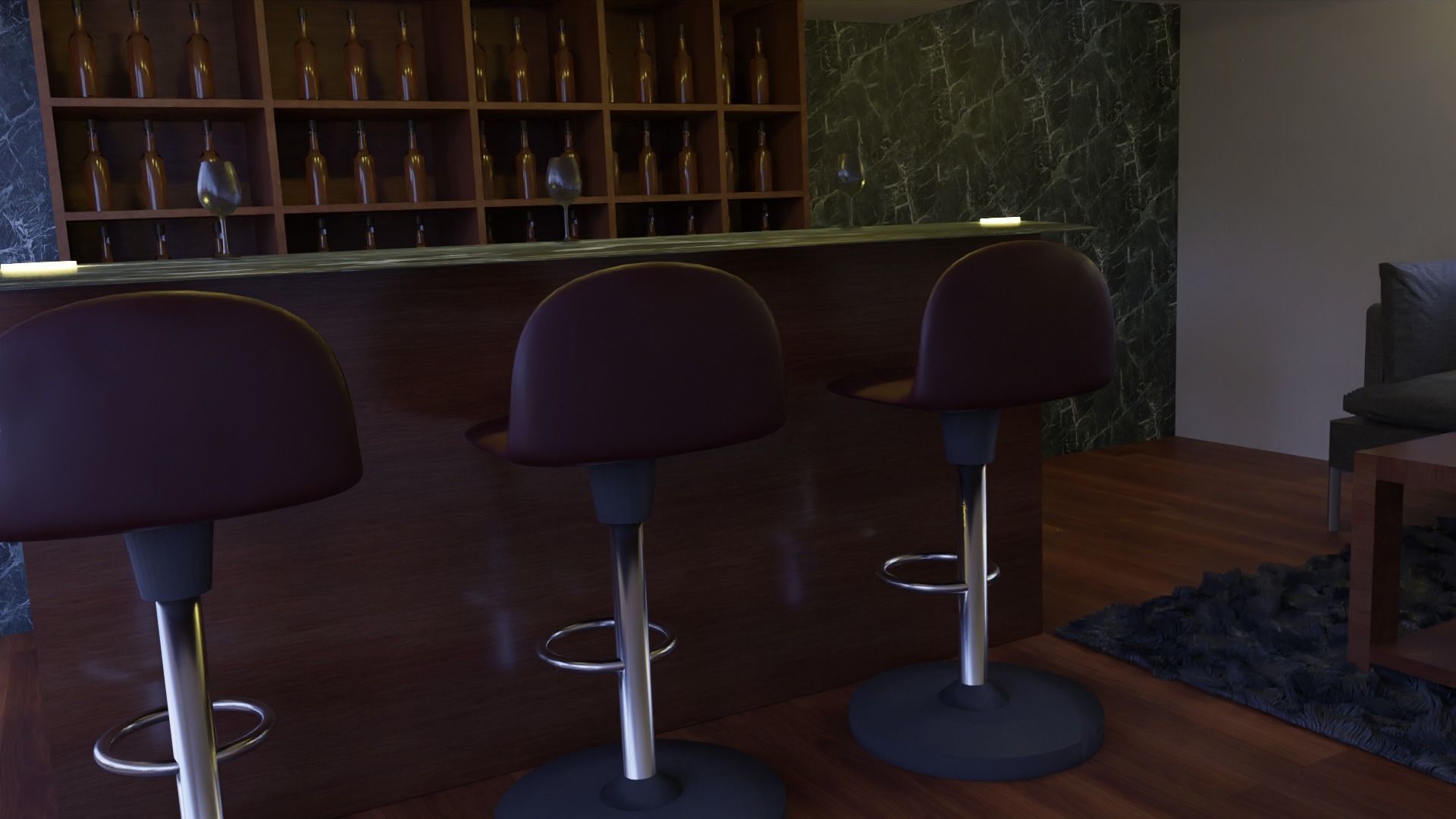 House bar  3D model_3