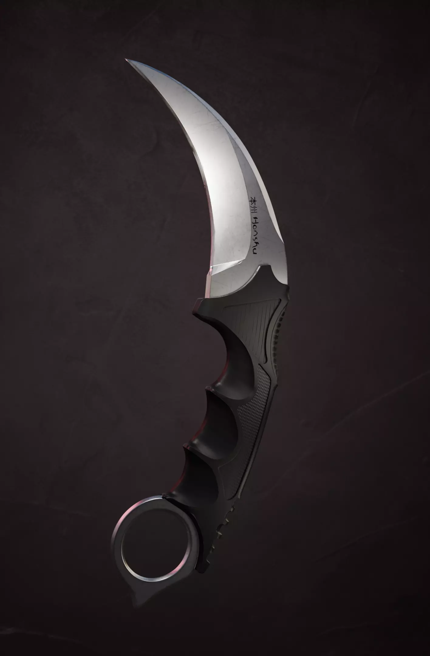 Karmabit knife Collection Low-poly 3D model_0