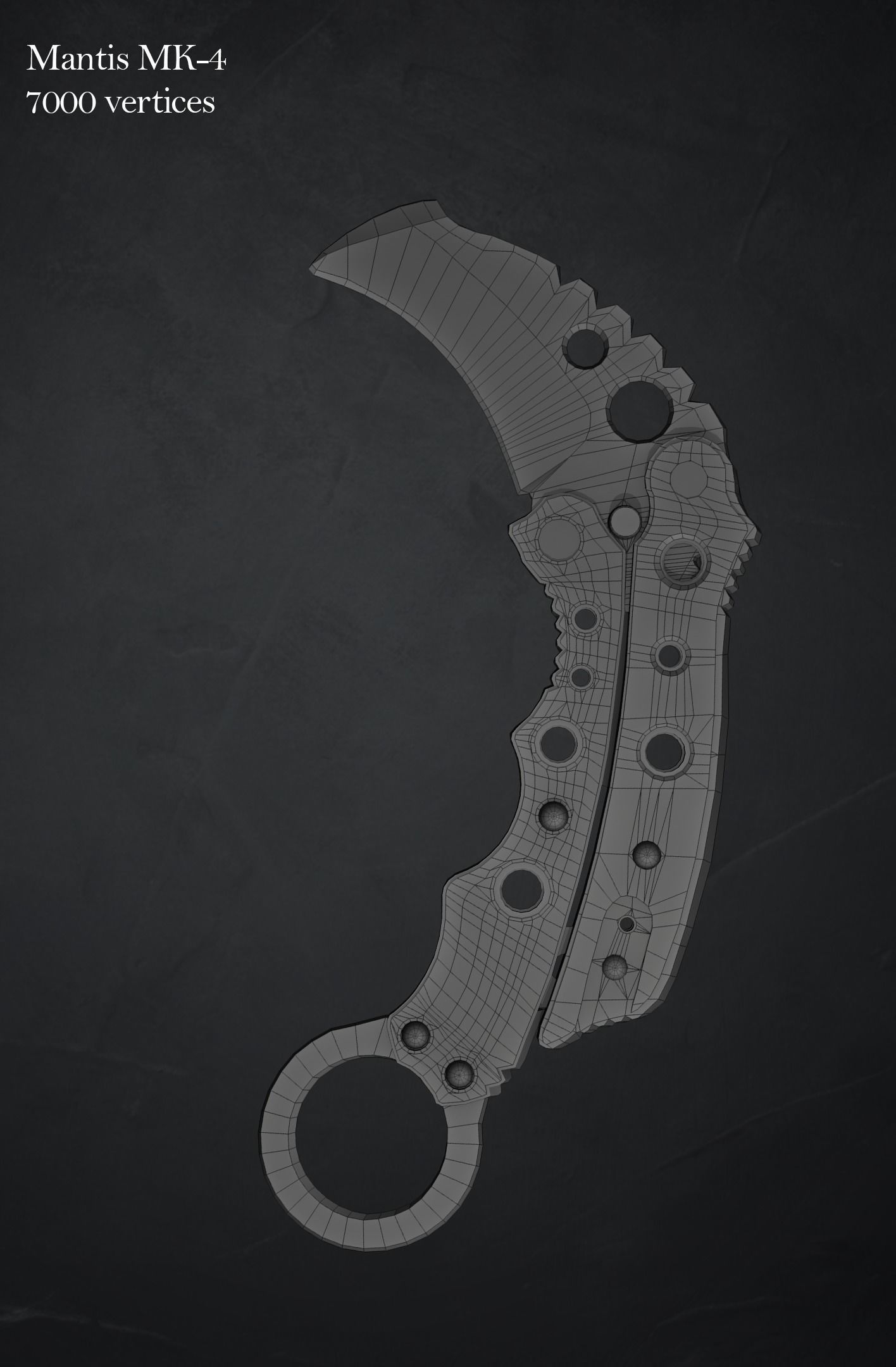 Karmabit knife Collection Low-poly 3D model_13