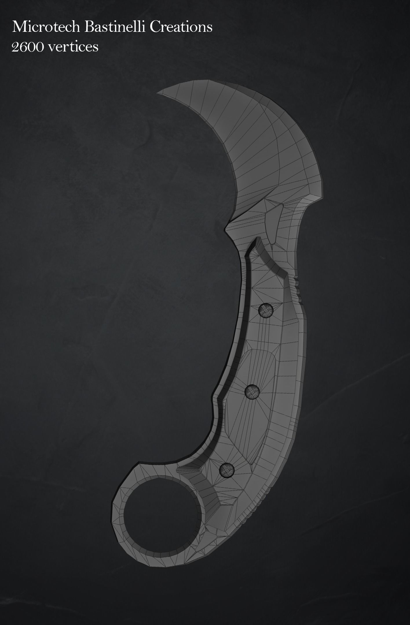 Karmabit knife Collection Low-poly 3D model_11