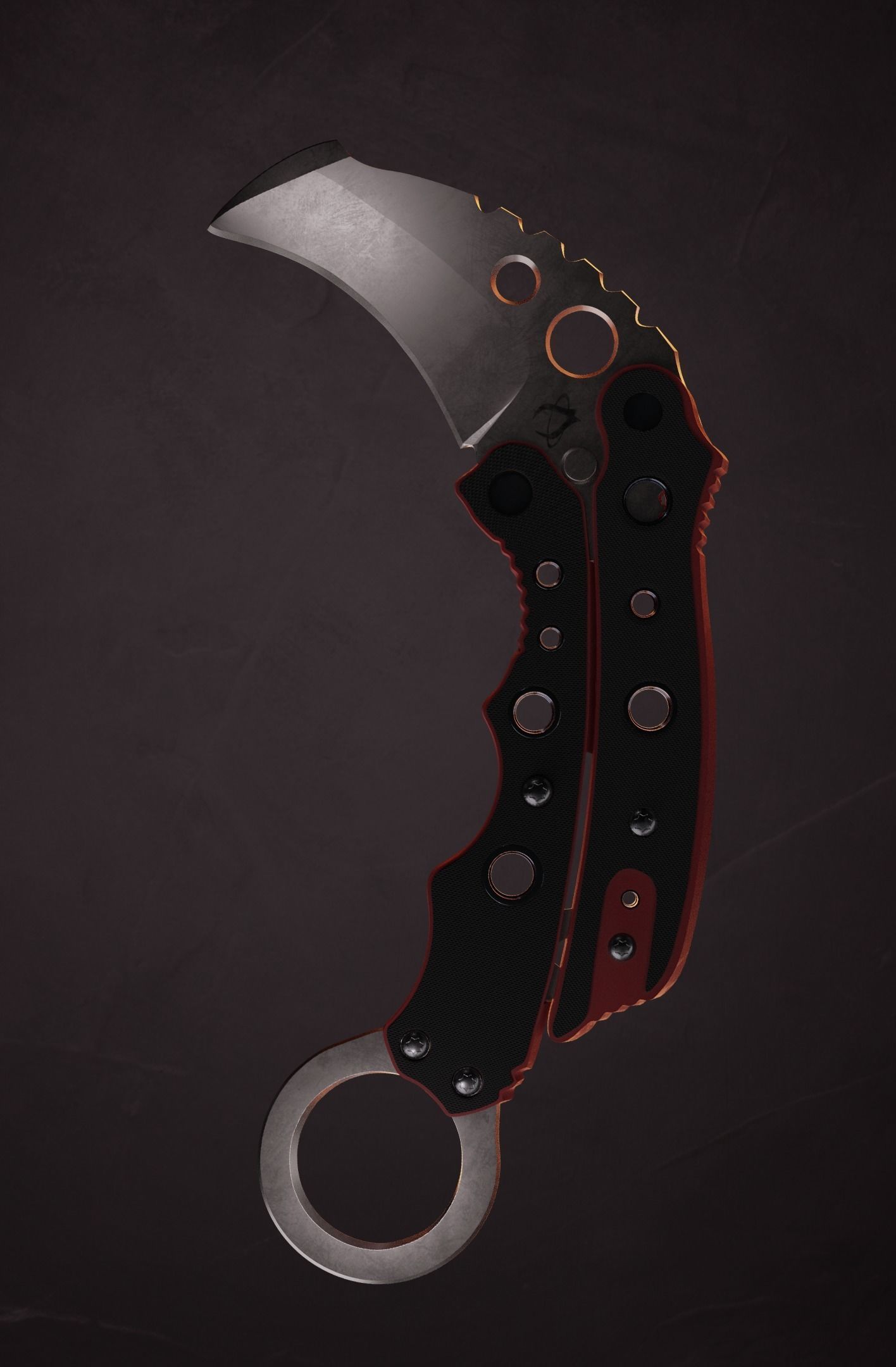 Karmabit knife Collection Low-poly 3D model_12