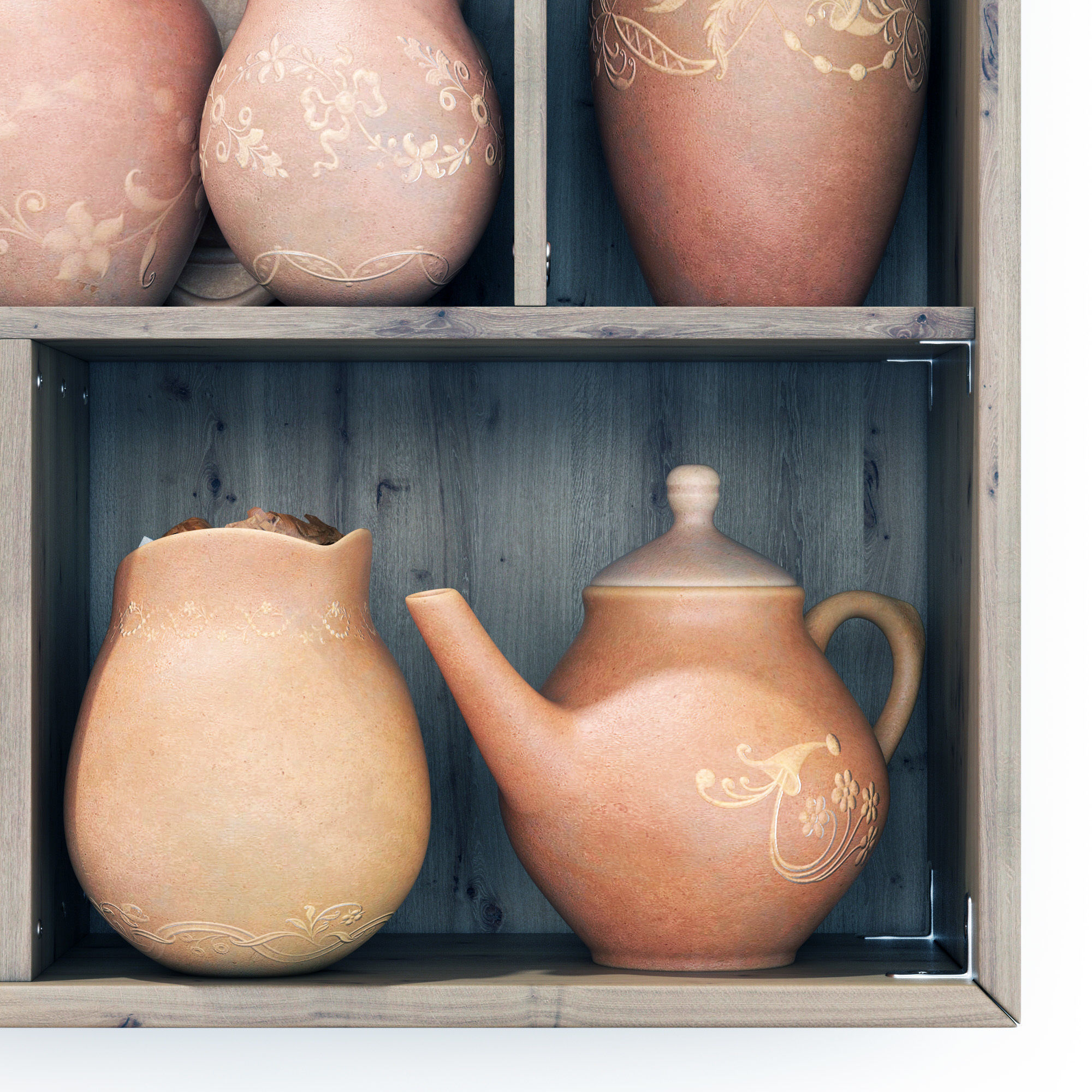 Dishes clay decor n16 3D model_16