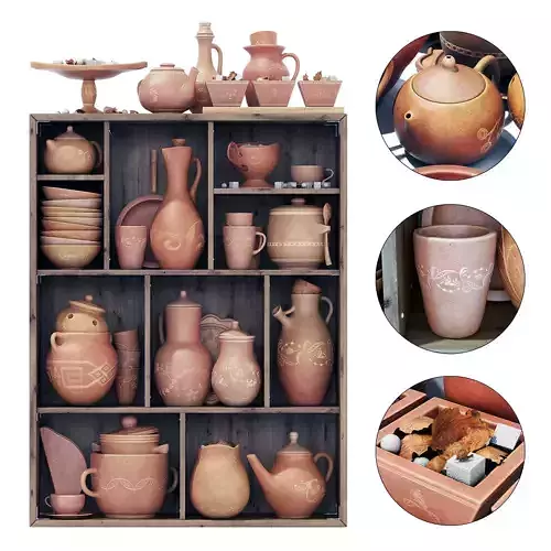 Dishes clay decor n16