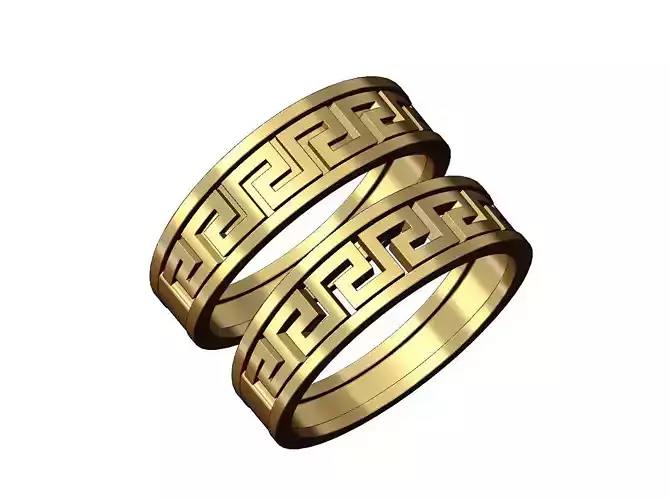 2 Wide greek key band