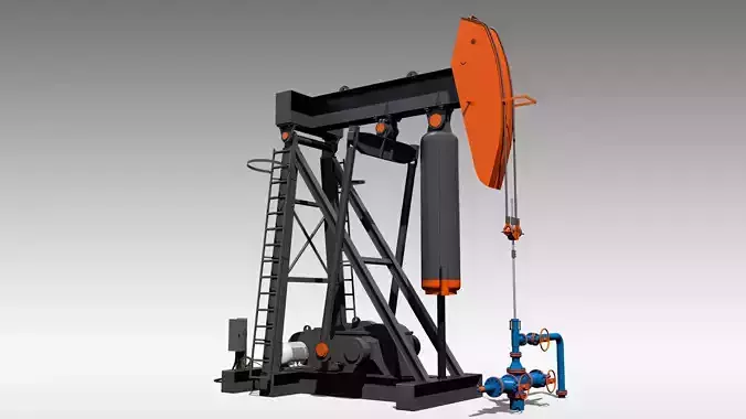 Air Balanced Pumpjack 3D model