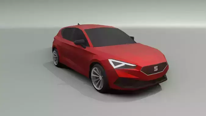 Seat Leon low poly 3D model