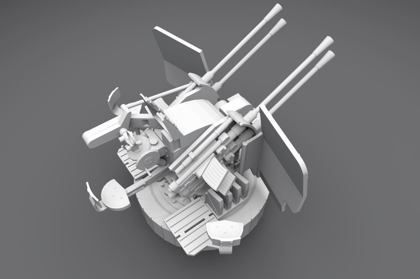 20mm Flak 38 Scale Model 3D print model_4