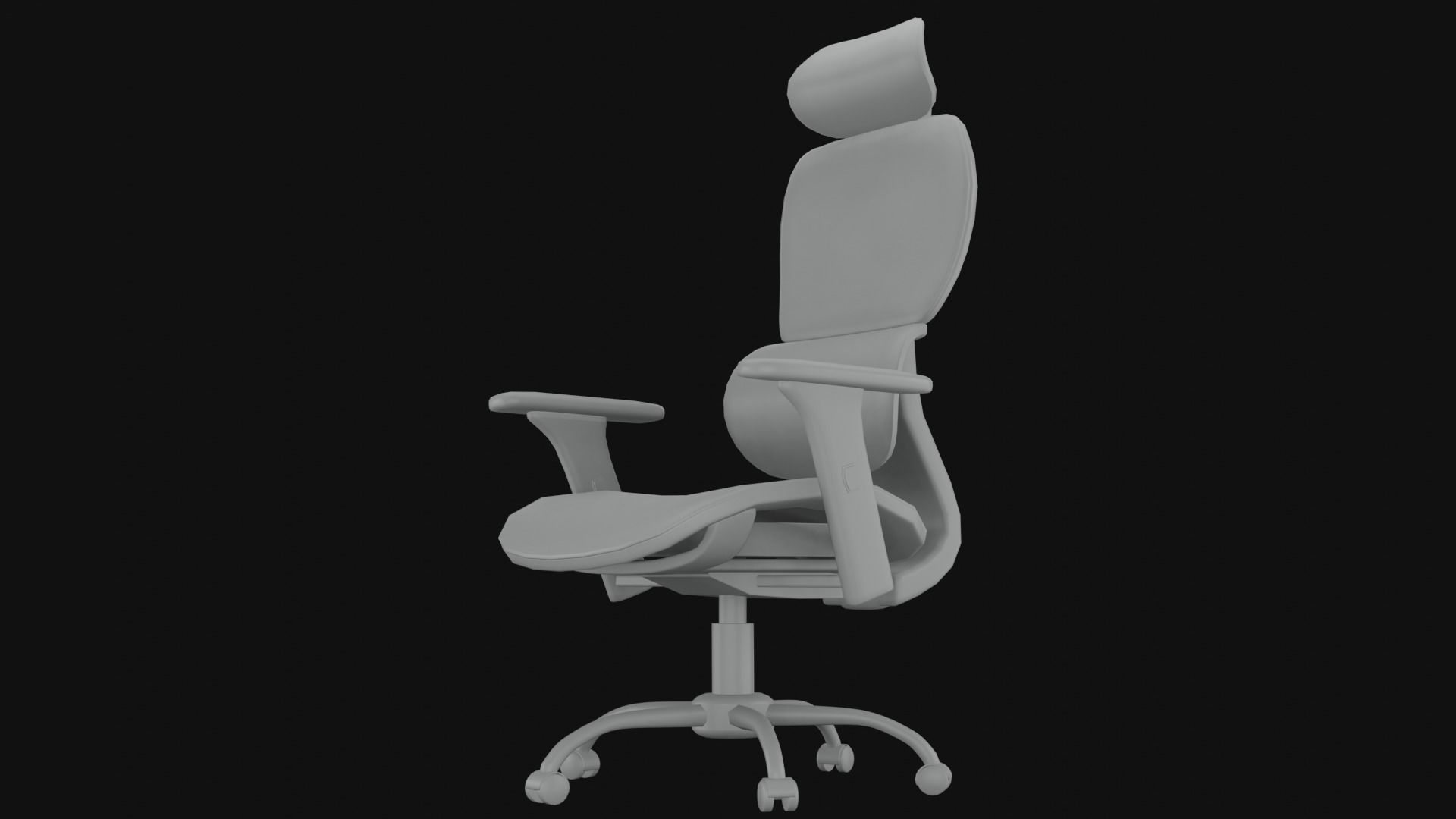 Ergonomic Mesh Executive Chair 3D model_5