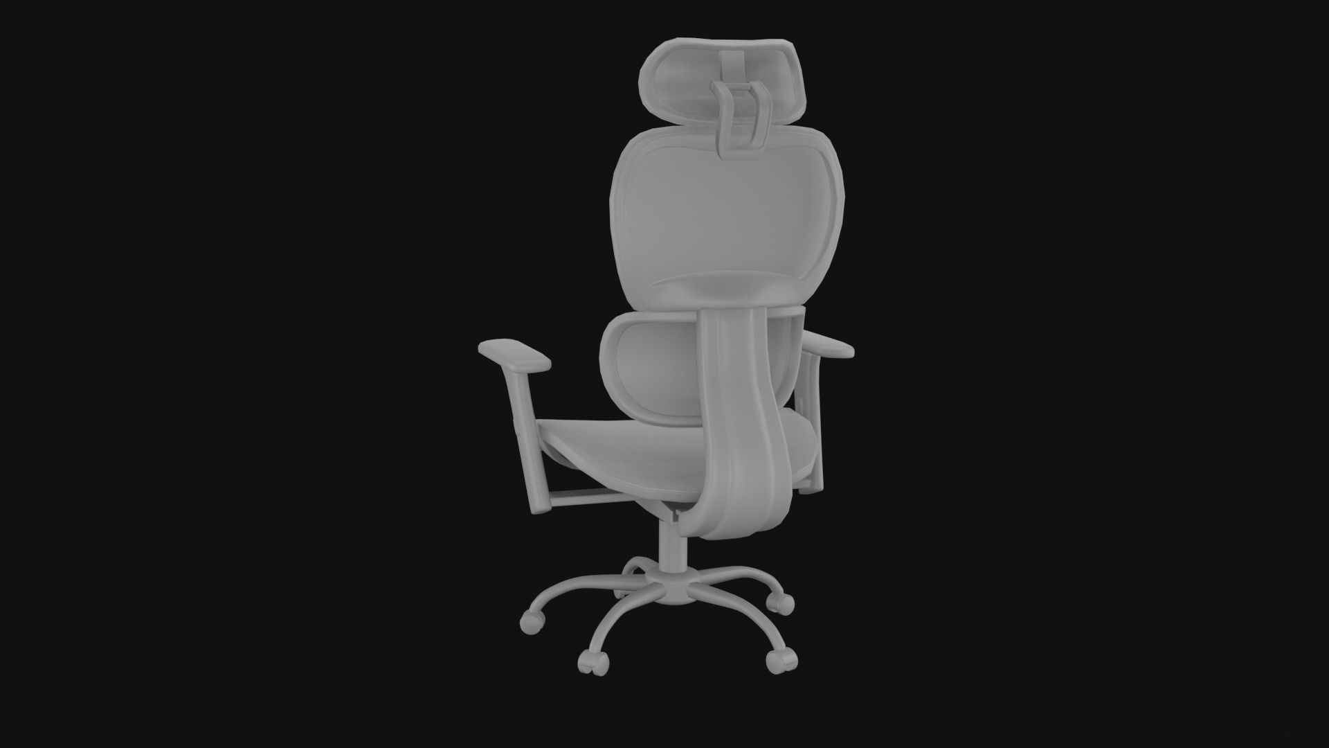 Ergonomic Mesh Executive Chair 3D model_7