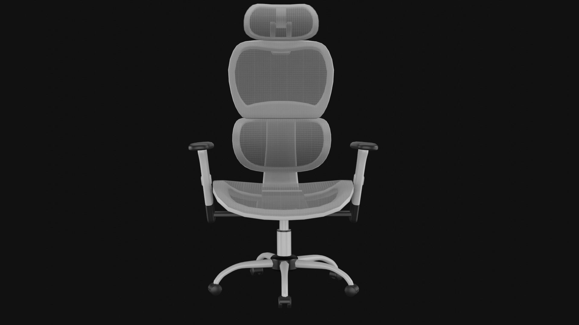 Ergonomic Mesh Executive Chair 3D model_1