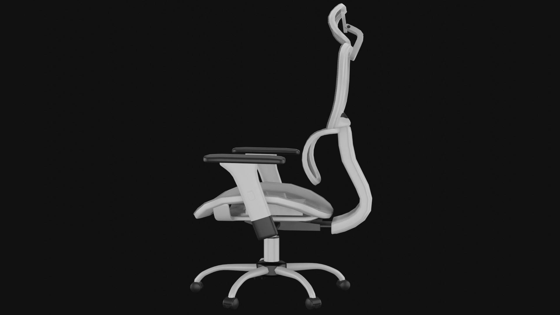 Ergonomic Mesh Executive Chair 3D model_2