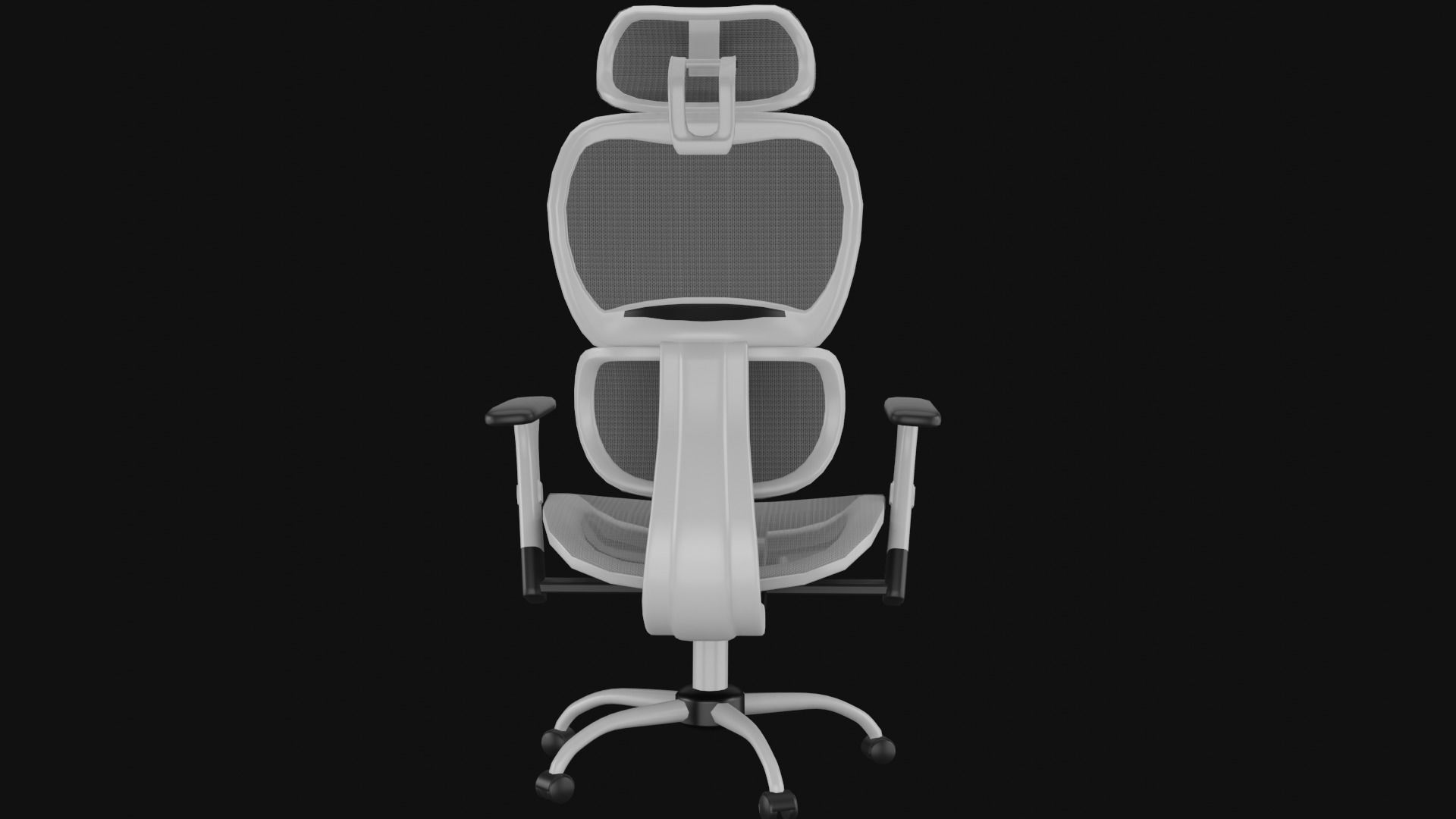 Ergonomic Mesh Executive Chair 3D model_3