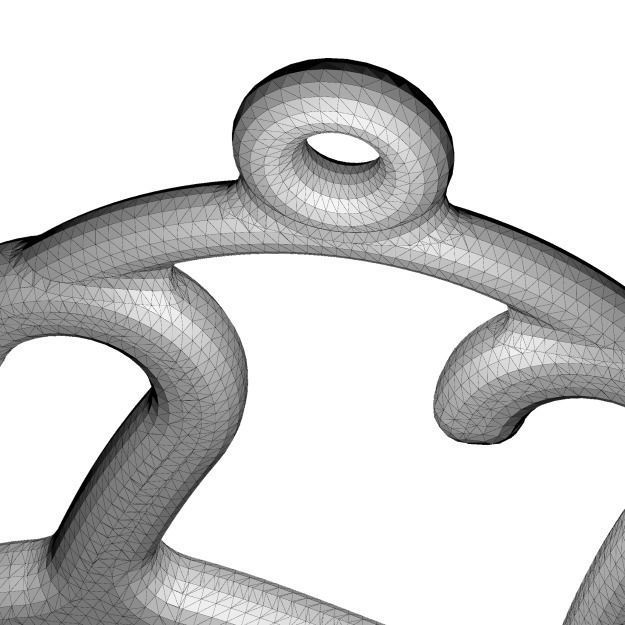 Classic Letter H - Pendant 3D print model_3