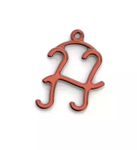 Classic Letter H - Pendant 3D print model