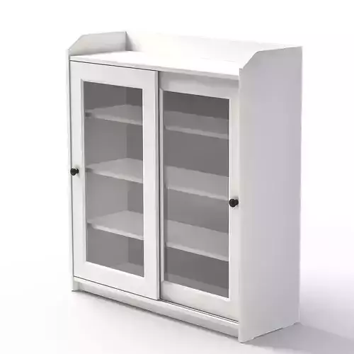 HAUGA - Glass door cabinet 3D model